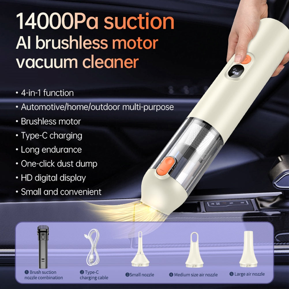 Ebooine Car Vacuum Portable, Handheld Vacuum Cleaner Cordless 14000Pa 4-in-1 Small Vacuum