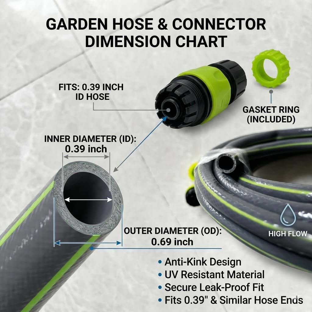 Ebooine Premium Heavy-Duty Water Hose – Explosion-Proof & Weather Resistant
