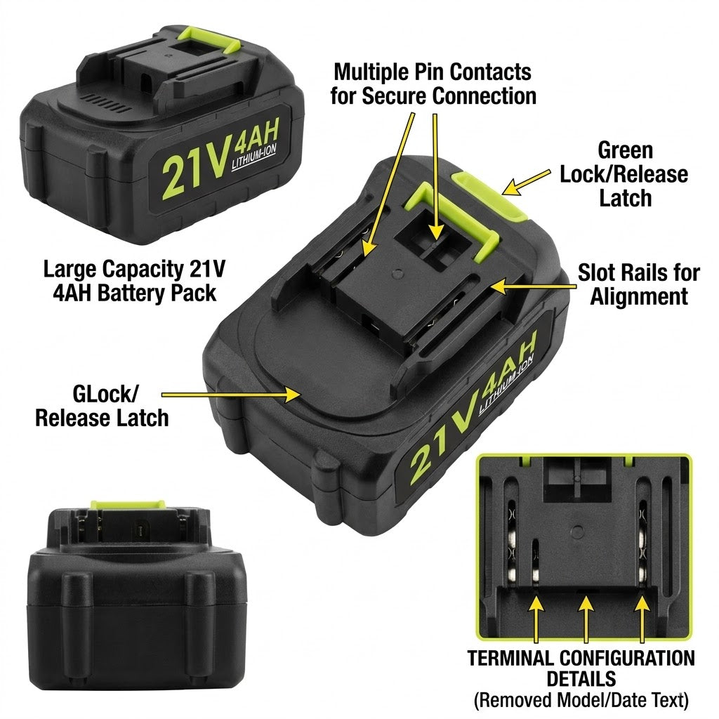 21V Lithium Battery - 4.0Ah with Charger
