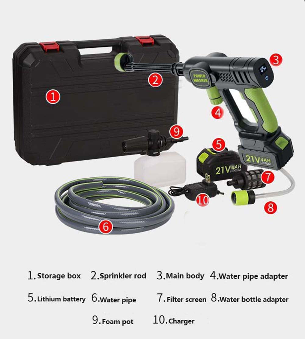 Ebooine Pro 1016 PSI Cordless Pressure Washer | 4.0Ah Battery & 6-in-1 Nozzle